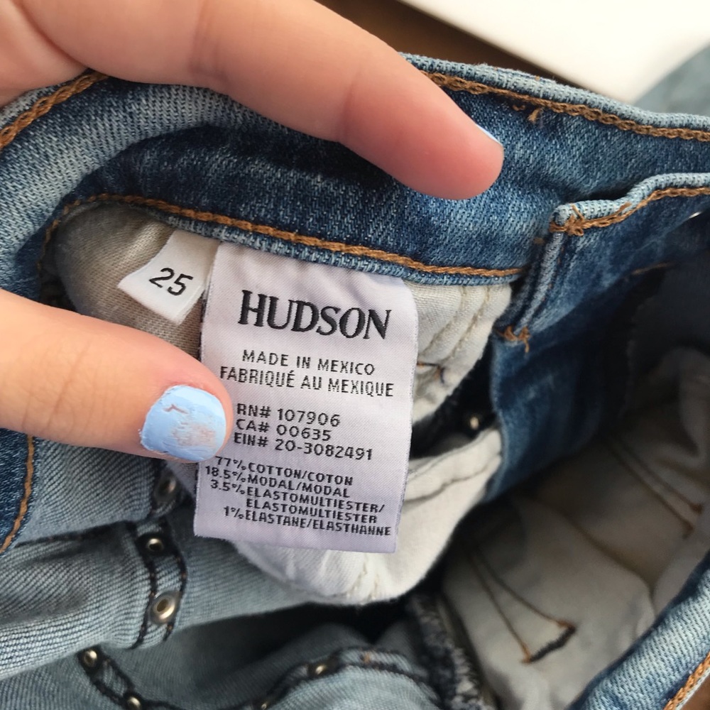 ❤️Hudson high waist studded light wash jeans - Picture 6 of 7